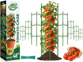Halatool 8 Pack Tomato Cages 48in trellis front view