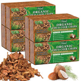 Halatool coco husk chip bricks in packaging
