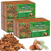 Halatool Coco Husk Chips 6 Pack, compressed bricks front view