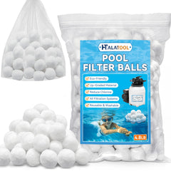 Halatool Pool Filter Balls 4.8 LB bag front view