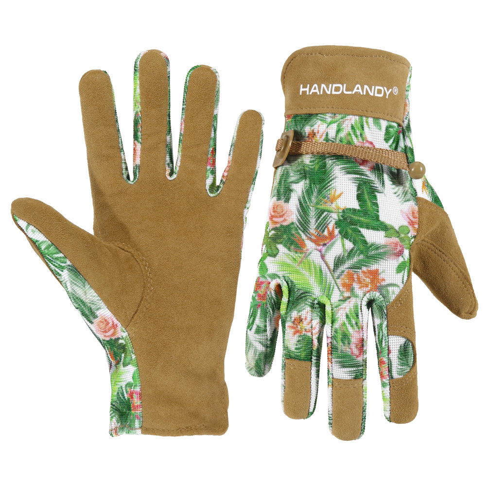 HANDLANDY Gardening Gloves for Women front view in Cocoa