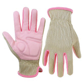 HANDLANDY gardening gloves for women in pink khaki, front view