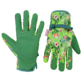 HANDLANDY Gardening Gloves for Women, Large Green, front view