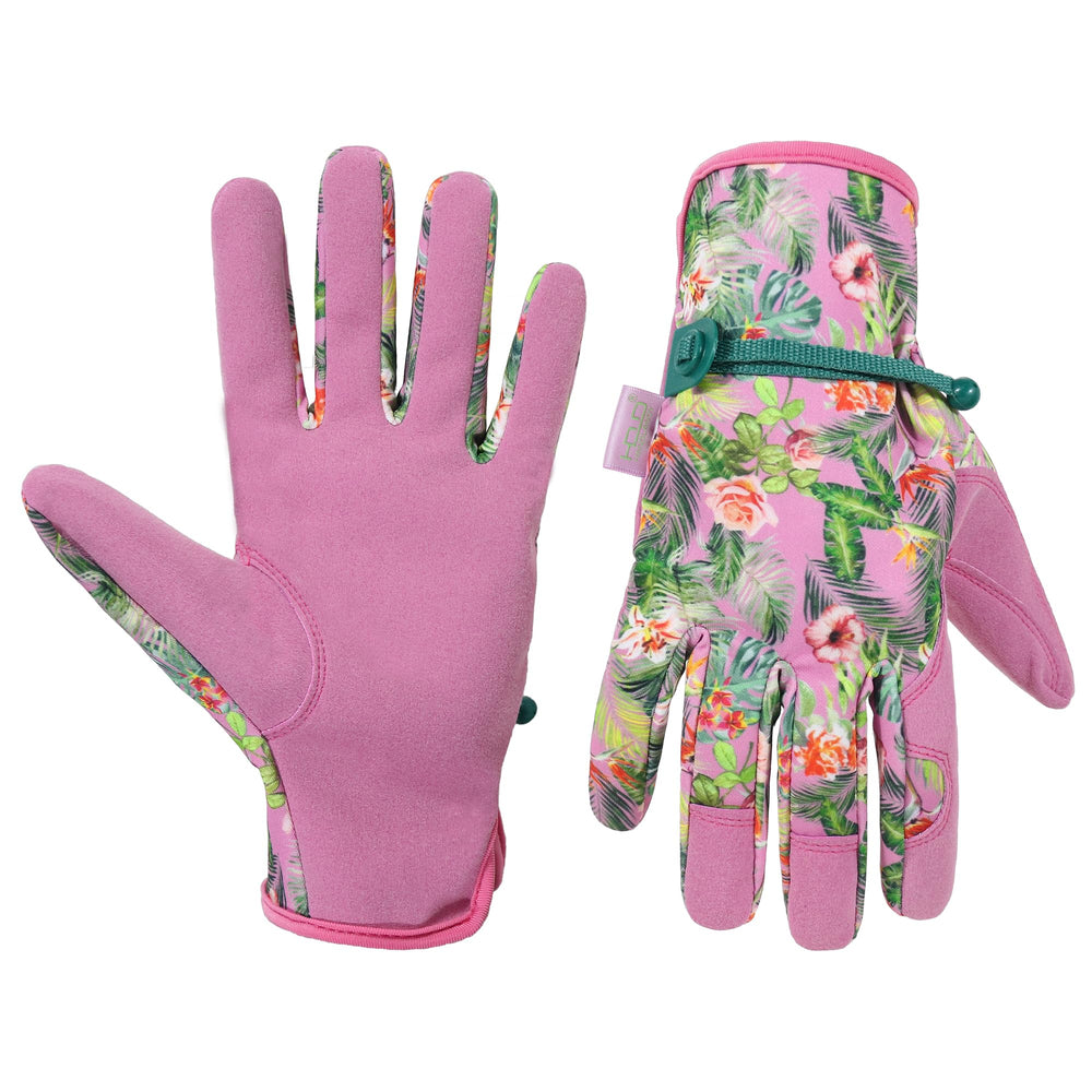HANDLANDY Gardening Gloves for Women, Pink, front view