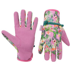 HANDLANDY Gardening Gloves for Women, Pink, front view