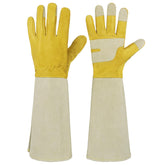 HANDLANDY Rose Pruning Gloves front view in butter yellow