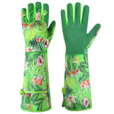 HANDLANDY Rose Pruning Gloves front view in grass green
