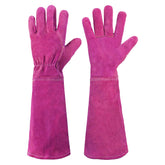 HANDLANDY Rose Pruning Gloves front view in rosy color