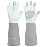 HANDLANDY Rose Pruning Gloves front view in Silver Gray