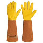 HANDLANDY Rose Pruning Gloves, Rust Brown, front view