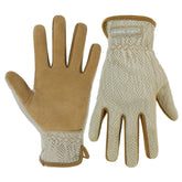 HANDLANDY women's gardening gloves front view in coffee khaki