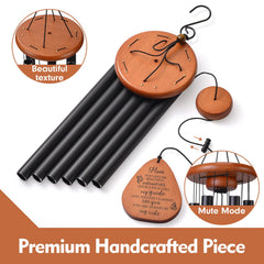 Hanging AMBOBE wind chimes in a garden setting