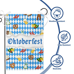 Hanging sleeve of the DZGlobal Oktoberfest Garden Flag, 2 inches wide