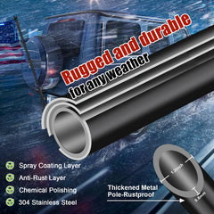 HANGMAICOME Hitch holder for truck flagpole showing 2-angle options