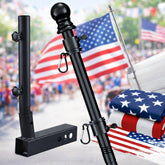 HANGMAICOME Truck Flag Pole Kit 5ft stainless steel with USA flag