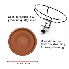 Hanizi Bird Bath detachable plastic bowl