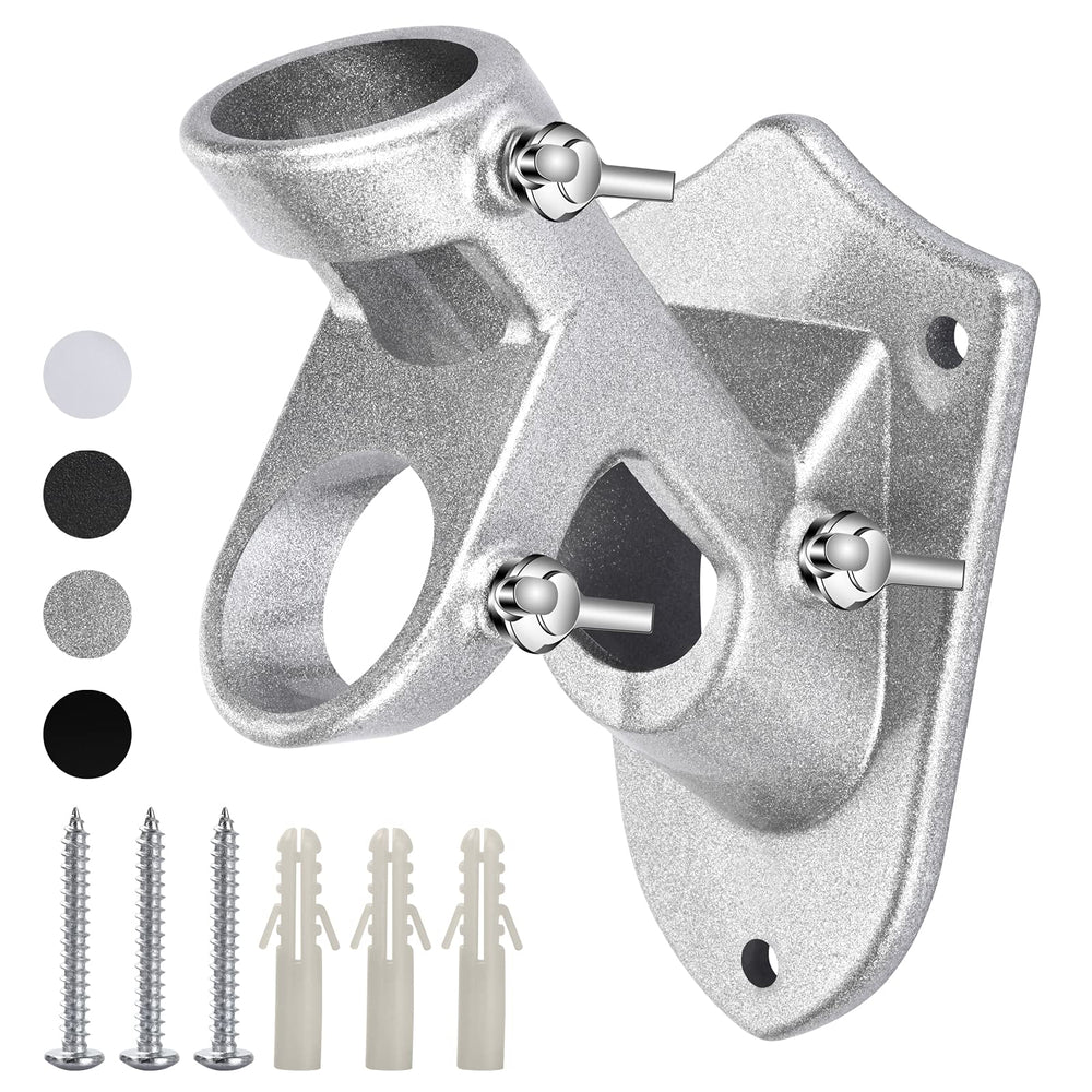 Haoridul flag pole holder front view in silver