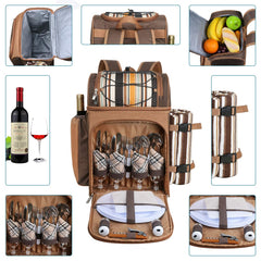 Hap Tim Picnic Backpack showing insulated compartments