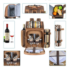 Hap Tim Picnic Backpack side view with wine holder