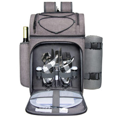 Hap Tim Picnic Basket Backpack for 2, gray colour front view