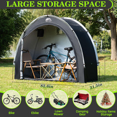 HAPPY TRAVEL Bike Storage Tent fully unfolded showing interior