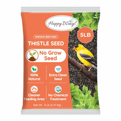 Happy Wings Thistle Seed Bird Food 5LB front view
