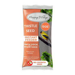 Happy Wings Thistle Seed Sock back view with nutritional information