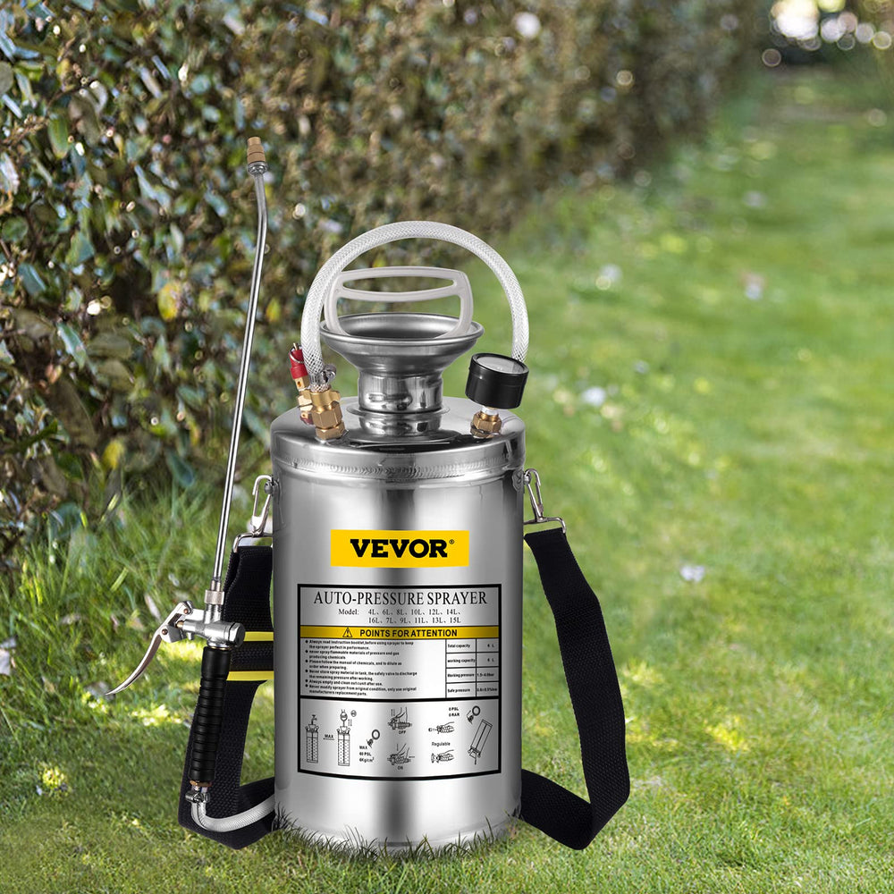 Happybuy 1.5 Gallon Stainless Steel Sprayer front view