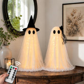HAPPYCLUB 2-Pack Glowing Ghost Decorations front view