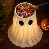 HAPPYCLUB 30 in Lighted Halloween Ghost Candy Bowl front view