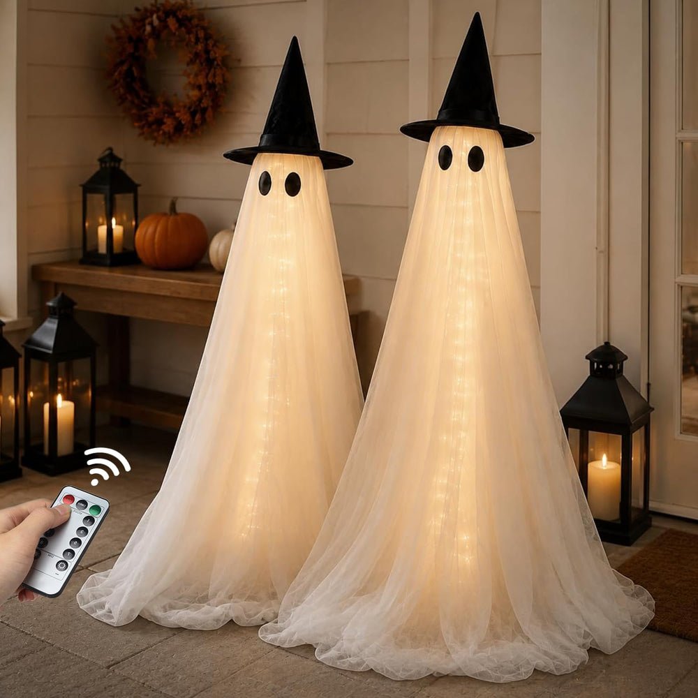 HAPPYCLUB 5FT Light Up Ghost Decor front view