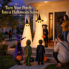 HAPPYCLUB ghost decor set in outdoor setting