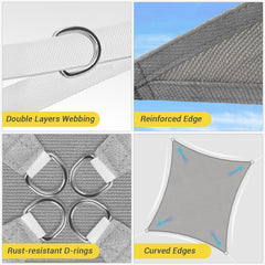HappyTrends Sun Shade Sail set up in backyard