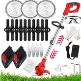 harmkrola Electric Weed Wacker front view with red finish