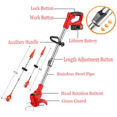harmkrola Electric Weed Wacker showing blades included