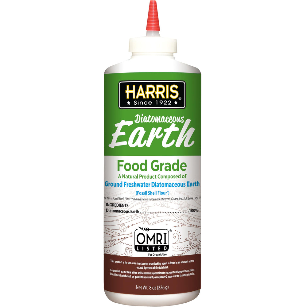 HARRIS Diatomaceous Earth Food Grade 8oz powder packaging front view