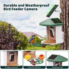 HARYMOR bird feeder showing 2L capacity and design