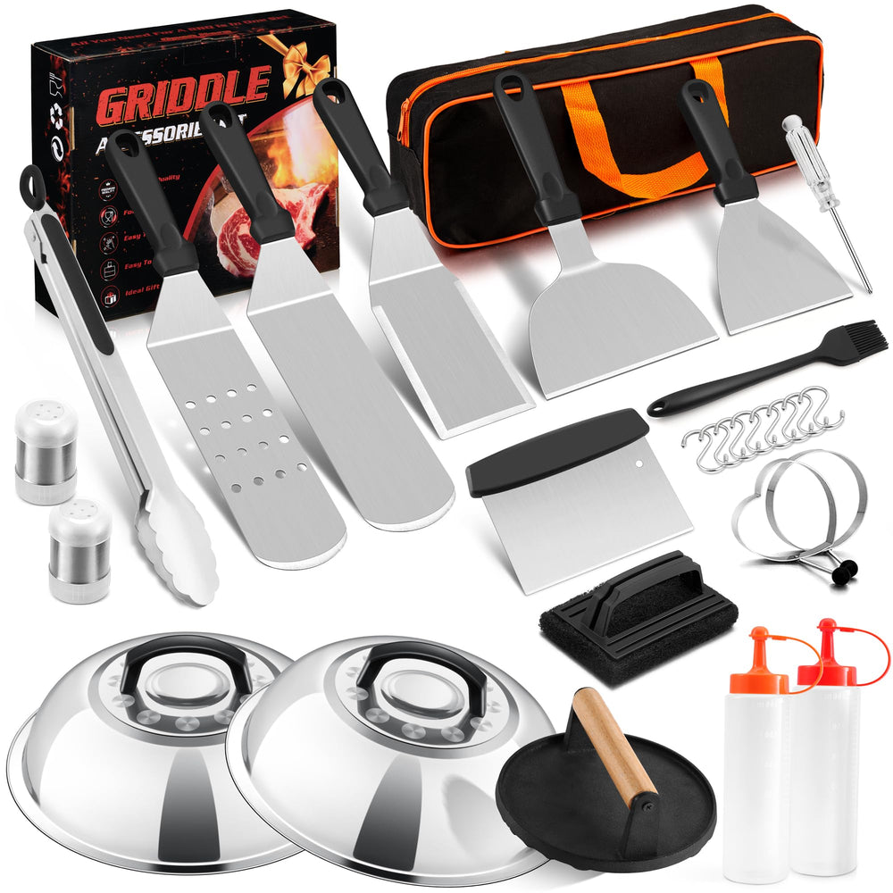 HaSteeL 28-piece griddle accessories kit including spatulas and tongs
