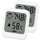 HATUSOKU Digital Thermometer and Hygrometer front view, white model