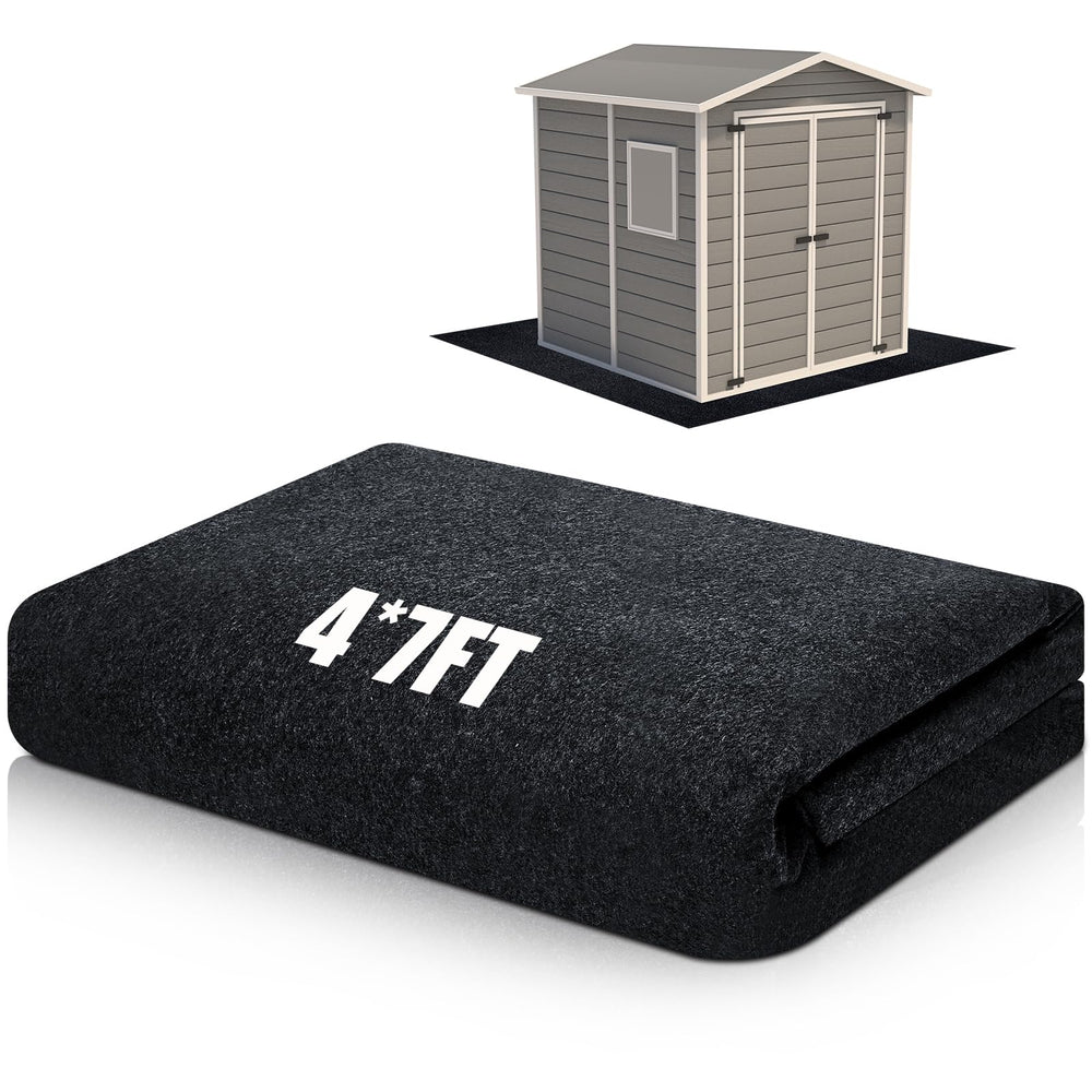 Haull Shed Floor Mat 4 x 7 ft black front view