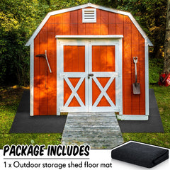 Haull Shed Floor Mat in a garage setting