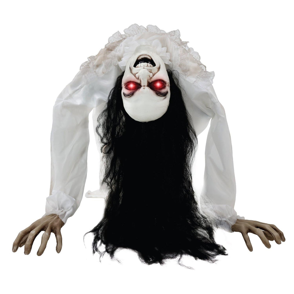 Haunted Hill Farm Life-Size Animatronic Possessed Woman front view