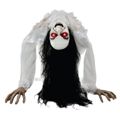 Haunted Hill Farm Life-Size Animatronic Possessed Woman front view