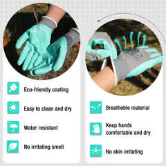 HAUSHOF Garden Working Gloves side view showing nitrile coating