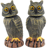Hausse 2 Pack Bird Scarecrow Owl Decoys front view