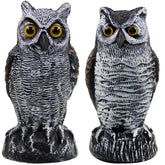Hausse 2 Pack Horned Owl Decoy front view with realistic features