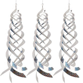 Hausse Bird Repellent Spiral Reflector in silver, front view