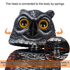 Hausse Horned Owl Decoy in garden setting