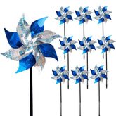 Hausse reflective pinwheels blue and silver front view