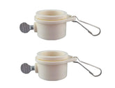 Hayodo Tangle Free Flag Pole Mounting Ring Clip - White, Front View